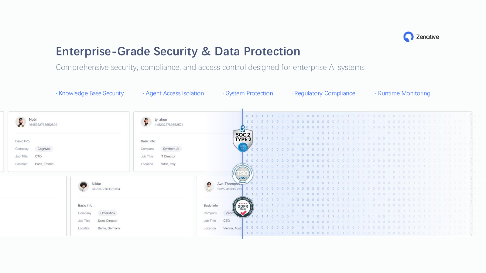 Zenative enterprise security and data protection